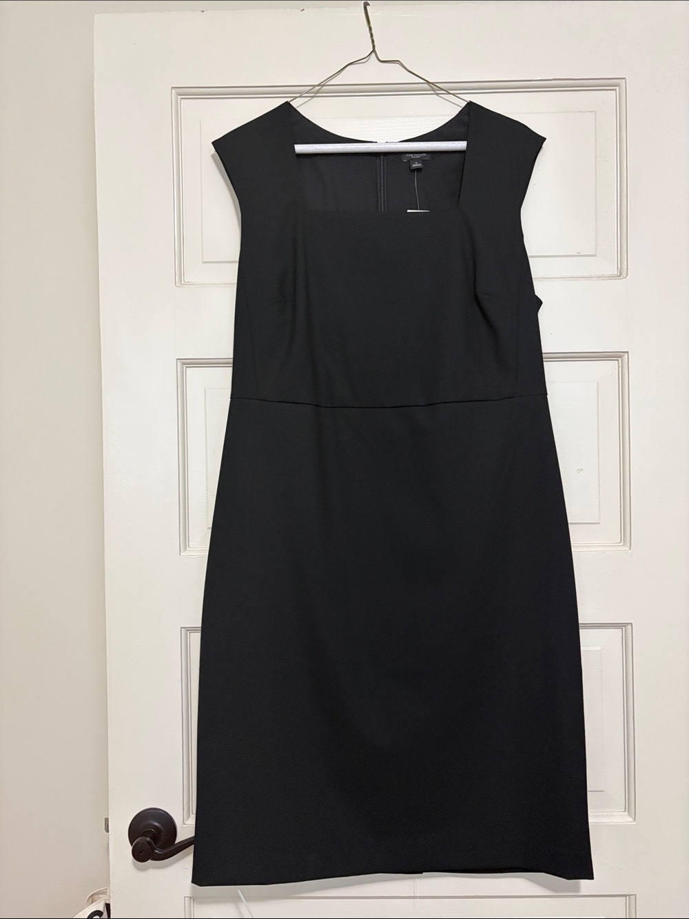 Ann Taylor Factory Black Sleeveless Midi Sheath Dress